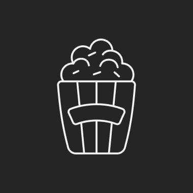 Tiyatro içecekler ve patlamış mısır satırı simgesi