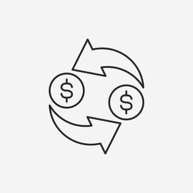 finansal para Satım satırı simgesi