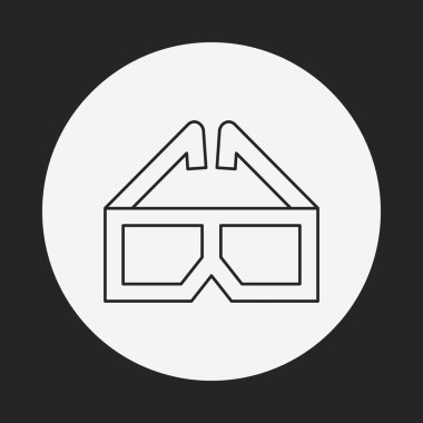 3D gözlük satırı simgesi