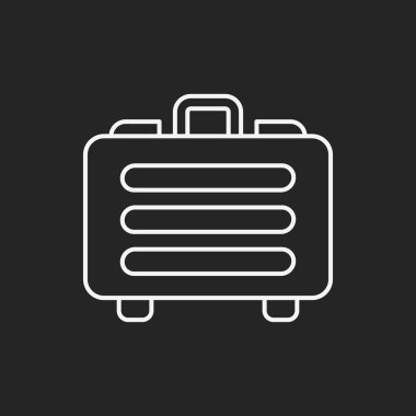 Finansal güvenlik çanta satırı simgesi