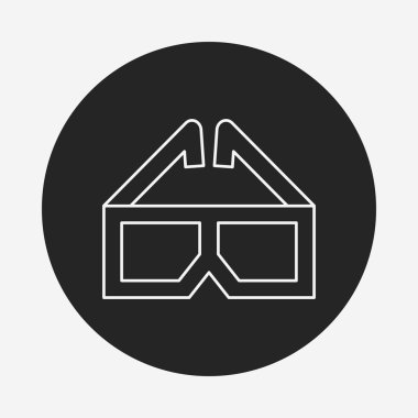 3D gözlük satırı simgesi