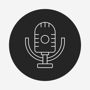 kayıt mikrofon satırı simgesi