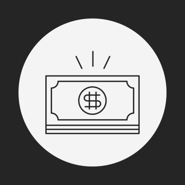 finansal para sembol satırı simgesi