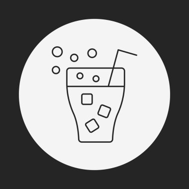 Tiyatro içecekler ve patlamış mısır satırı simgesi