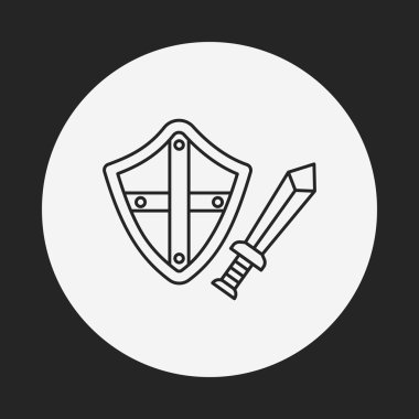 Kılıç ve kalkan satırı simgesi