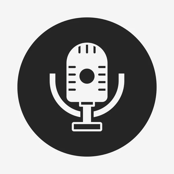 Grabar icono de micrófono — Vector de stock