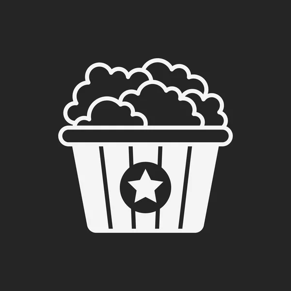 Theater-Getränke und Popcorn-Ikone — Stockvektor