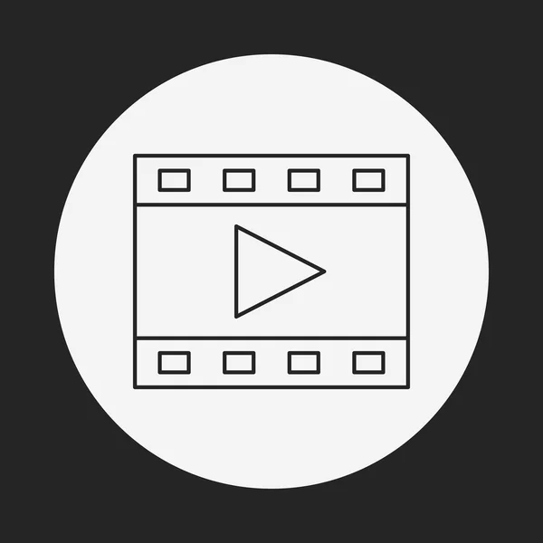 Videoband lijn pictogram — Stockvector