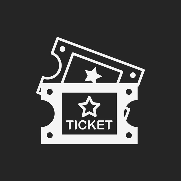 Ikon tiket film - Stok Vektor