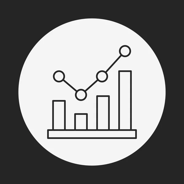 Icône de ligne de stock financier — Image vectorielle