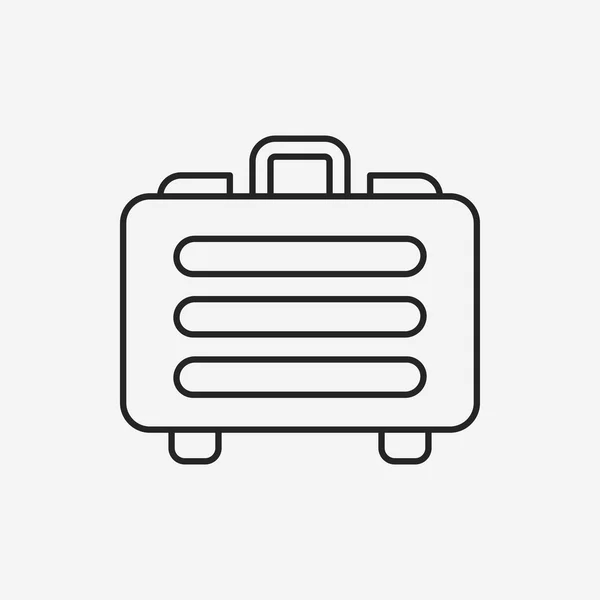 Línea de bolsa de seguridad financiera icono — Vector de stock