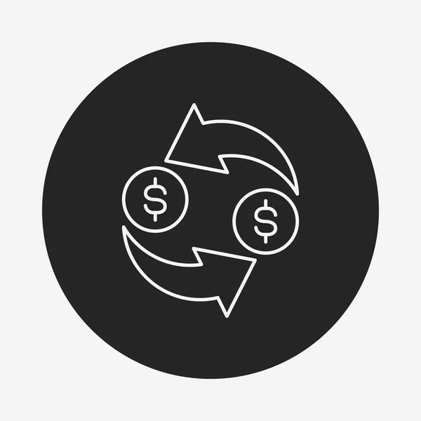 Finansiella pengar exchange ikon — Stock vektor