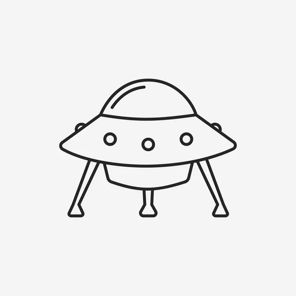 Ufo linie pictogramă — Vector de stoc