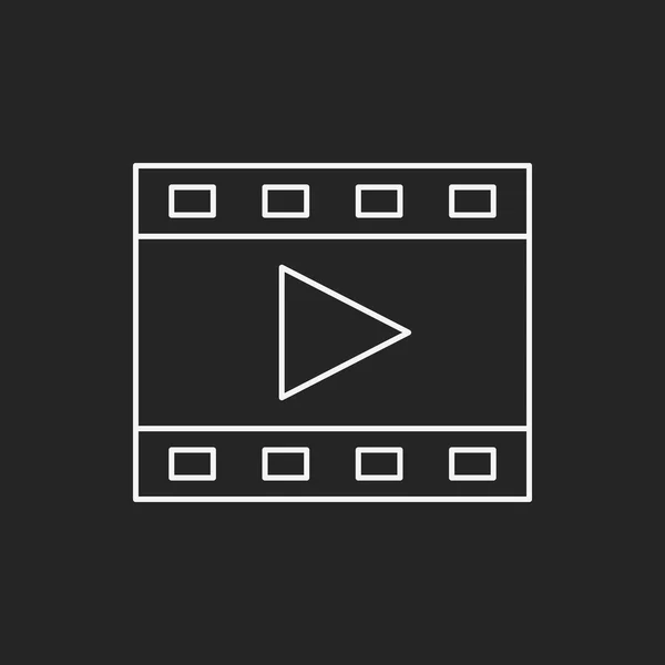 Línea de cinta de vídeo icono — Vector de stock