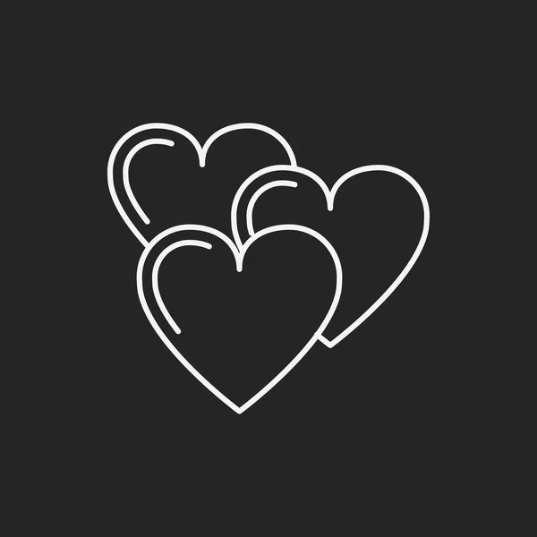 Ikona čáry srdce — Stockový vektor