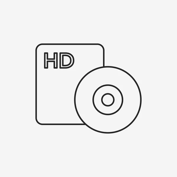 DVD lijn pictogram — Stockvector