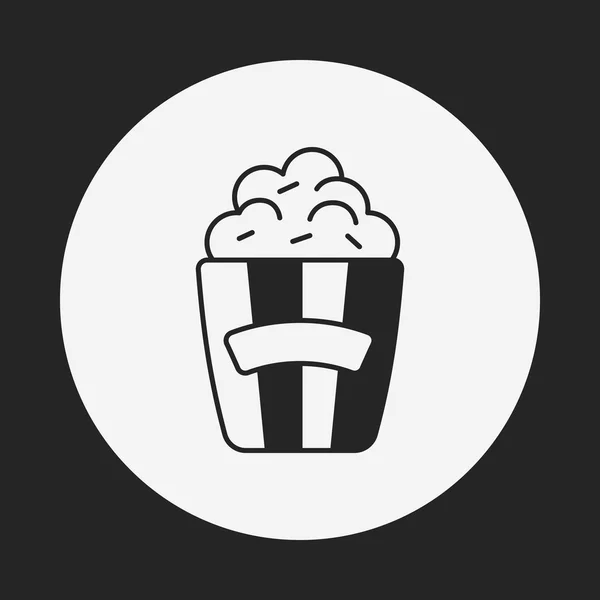 Theater drankjes en popcorn pictogram — Stockvector