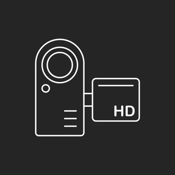 Icône de ligne caméra vidéo — Image vectorielle