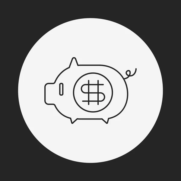 Finansiella piggybank ikon — Stock vektor