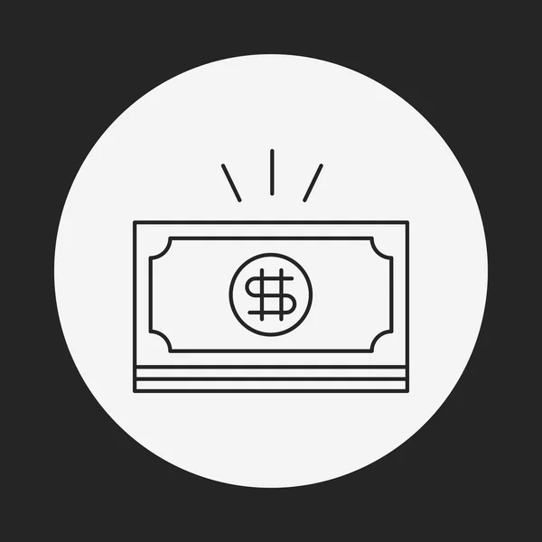 Finansal para sembol satırı simgesi — Stok Vektör