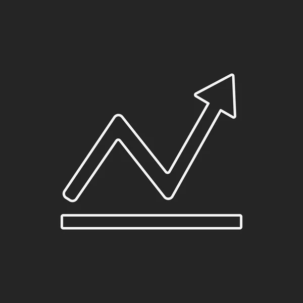 Ícone de linha de ações financeiras —  Vetores de Stock