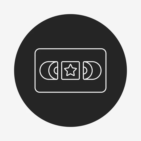 Video tape line icon — Stock Vector