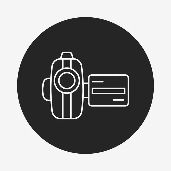 Video camera line icon — Stock Vector