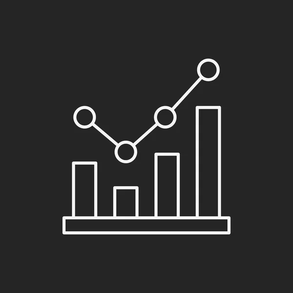 Ícone de linha de ações financeiras —  Vetores de Stock