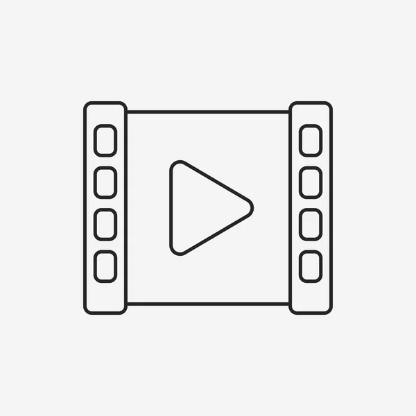 Ikona čáry video pásku — Stockový vektor