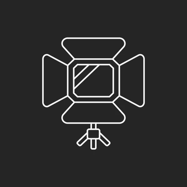 Cinéma lumière stand ligne icône — Image vectorielle