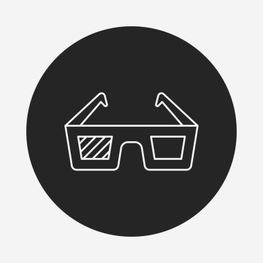 3D gözlük satırı simgesi