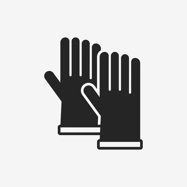 Membersihkan ikon sarung tangan - Stok Vektor