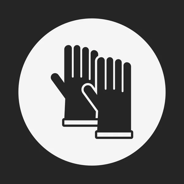 Icono guantes de limpieza — Vector de stock