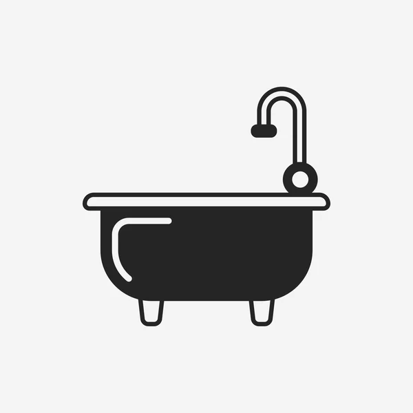 Icono de bañera — Vector de stock