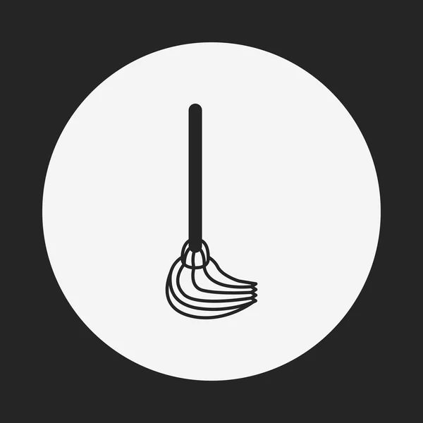 Icono cepillo de limpieza — Vector de stock