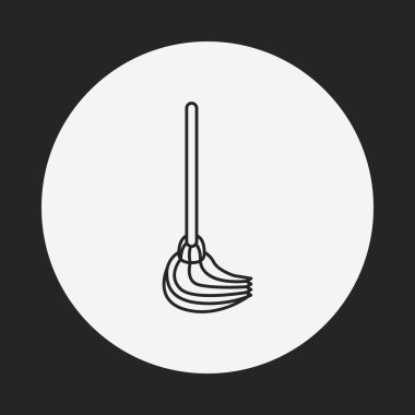 Temizlik fırça satırı simgesi