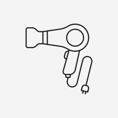 Saç kurutma çizgisi simgesi