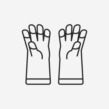 Temizlik eldiven simgesi satır