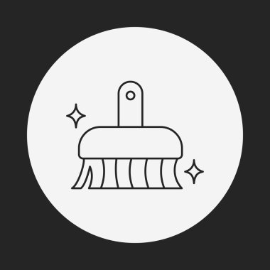 Temizlik fırça satırı simgesi