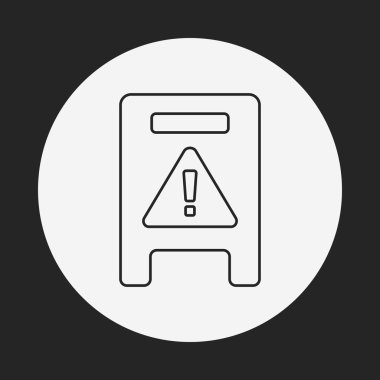 Uyarı ıslak zemin satırı simgesi