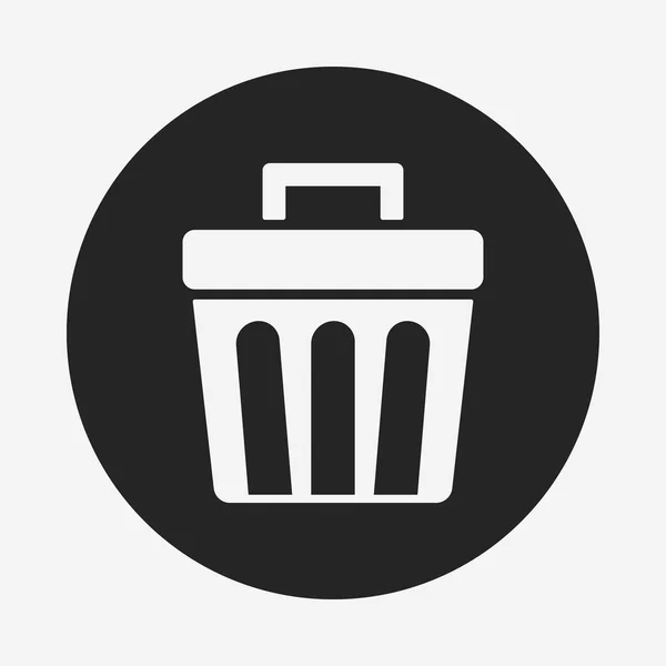 Ícone de lata de lixo — Vetor de Stock