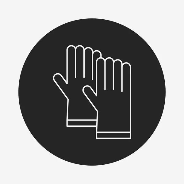 Pulizia guanti linea icona — Vettoriale Stock
