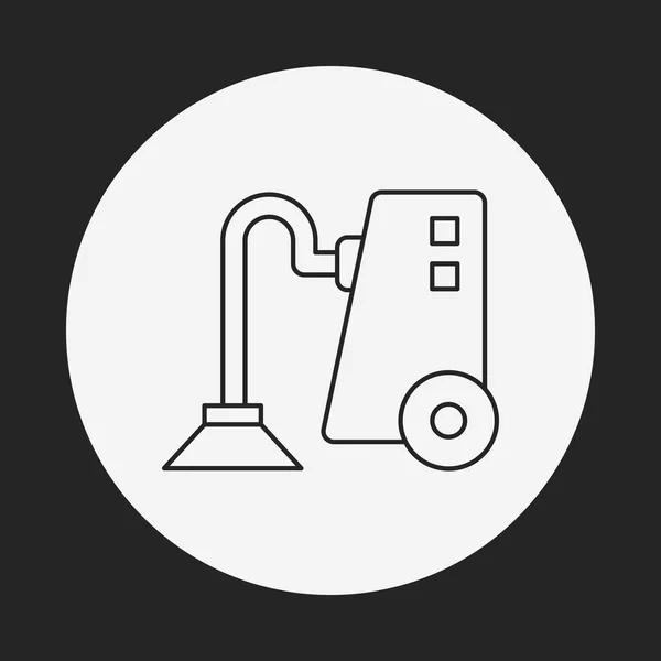Icono de línea de aspiradora — Vector de stock