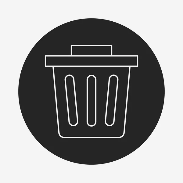 Basura puede línea icono — Vector de stock