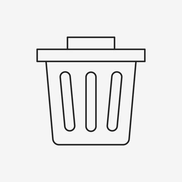 Trash can line icon — Stock Vector