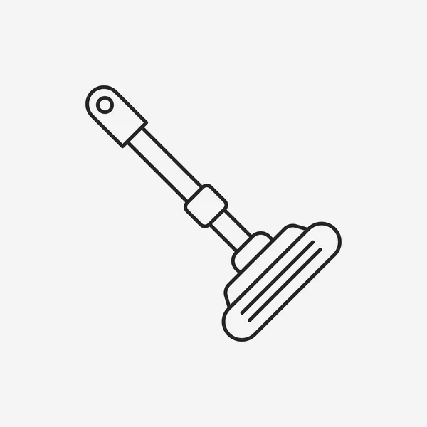 Nettoyage brosse ligne icône — Image vectorielle