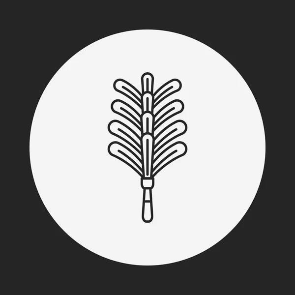 Plumas línea de plumero icono — Archivo Imágenes Vectoriales