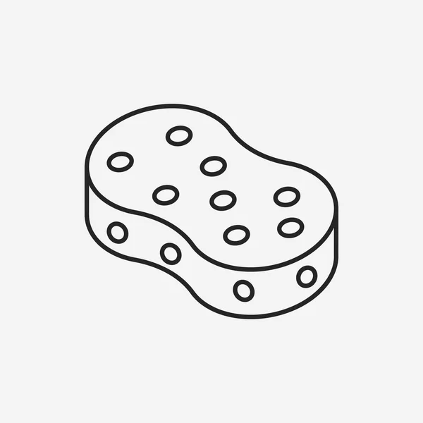 Sponge line icon — Stock Vector