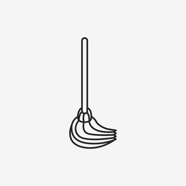 Cleaning brush line icon — Stock Vector