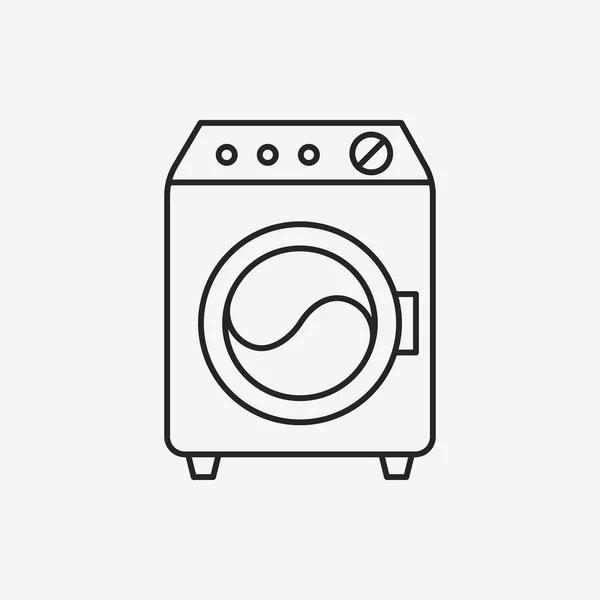 Icône de ligne de machine à laver — Image vectorielle